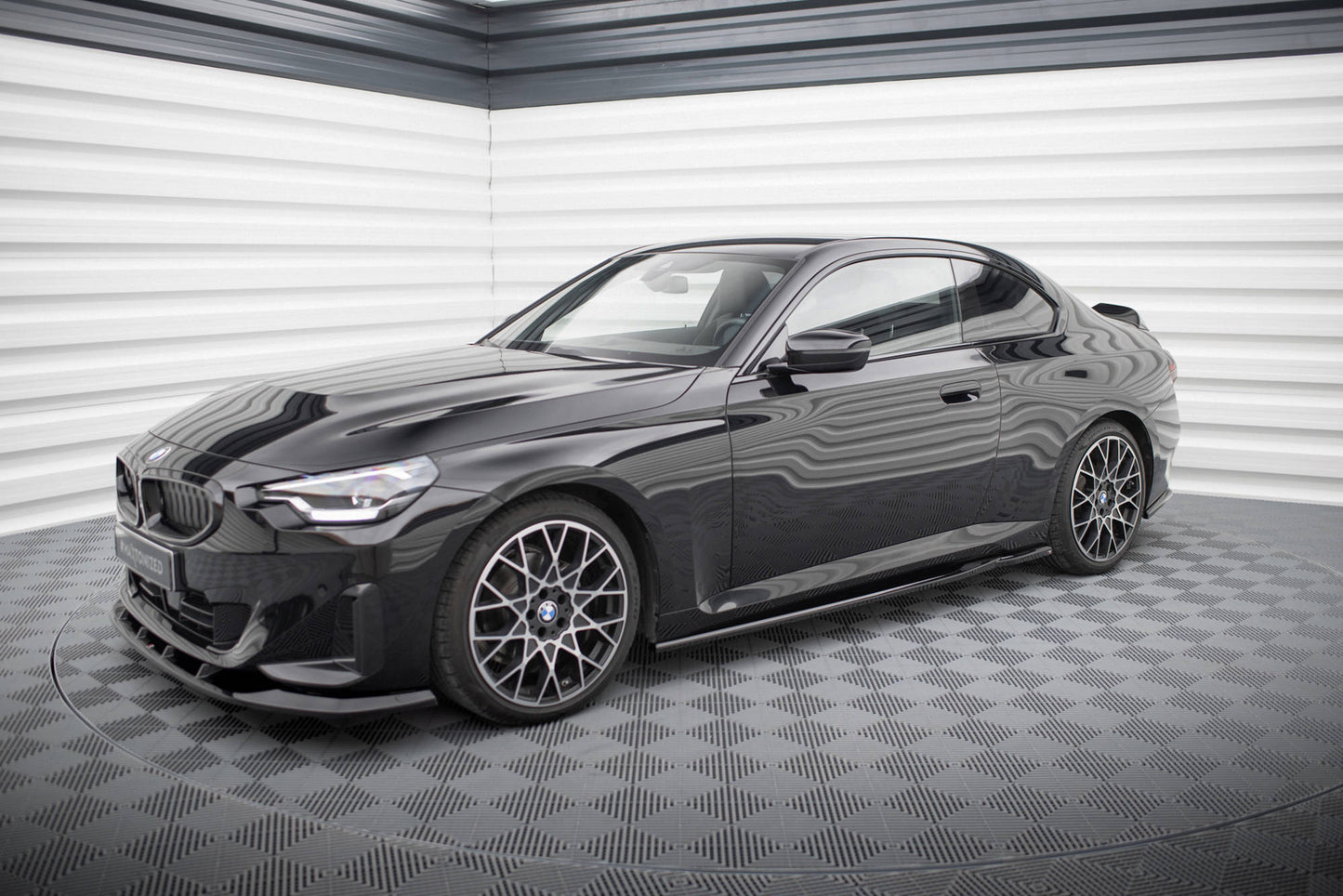 Maxton Seitenschweller Ansatz für V.1 für BMW 2 Coupe G42 schwarz Hochglanz