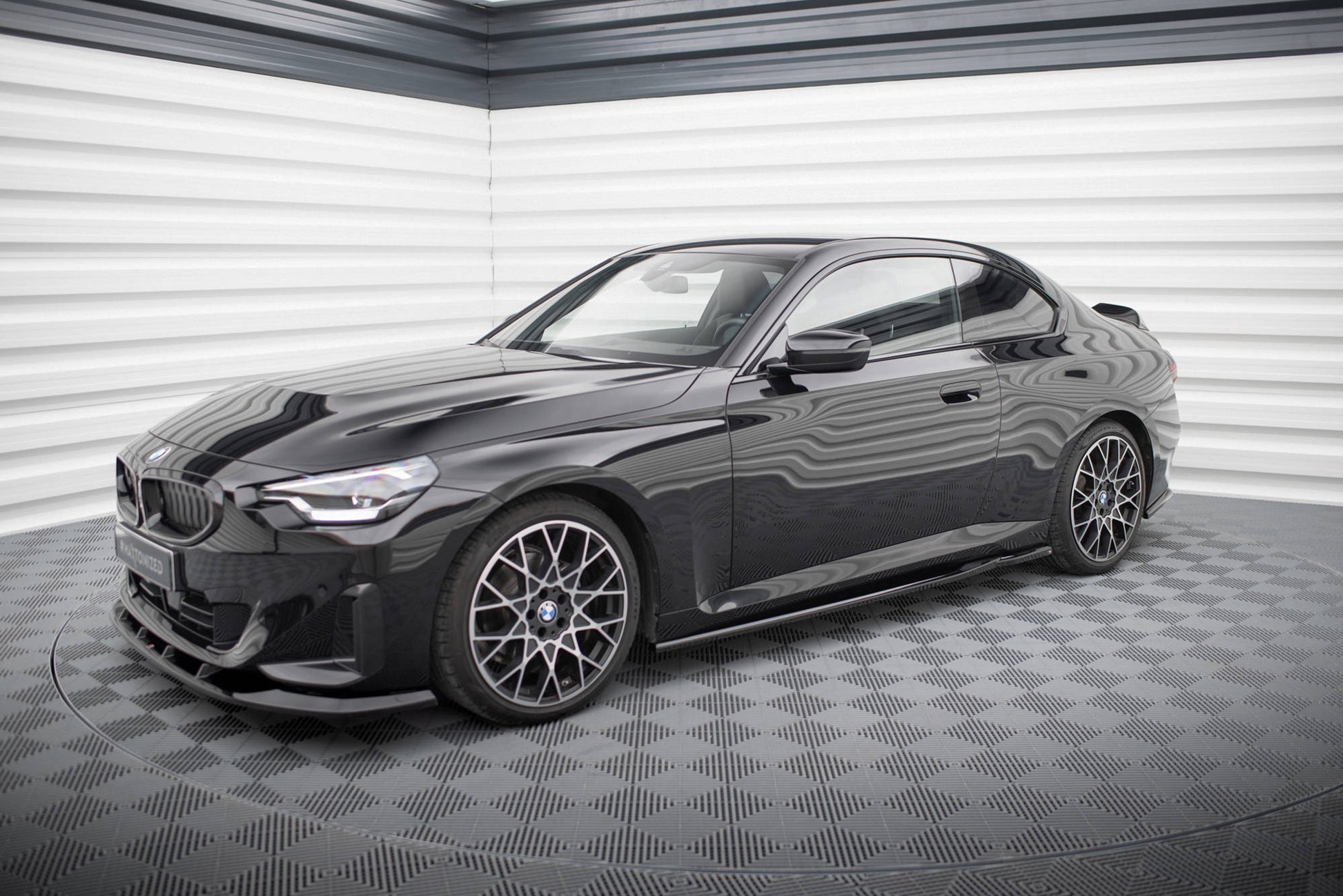 Maxton Seitenschweller Ansatz für V.1 für BMW 2 Coupe G42 schwarz Hochglanz