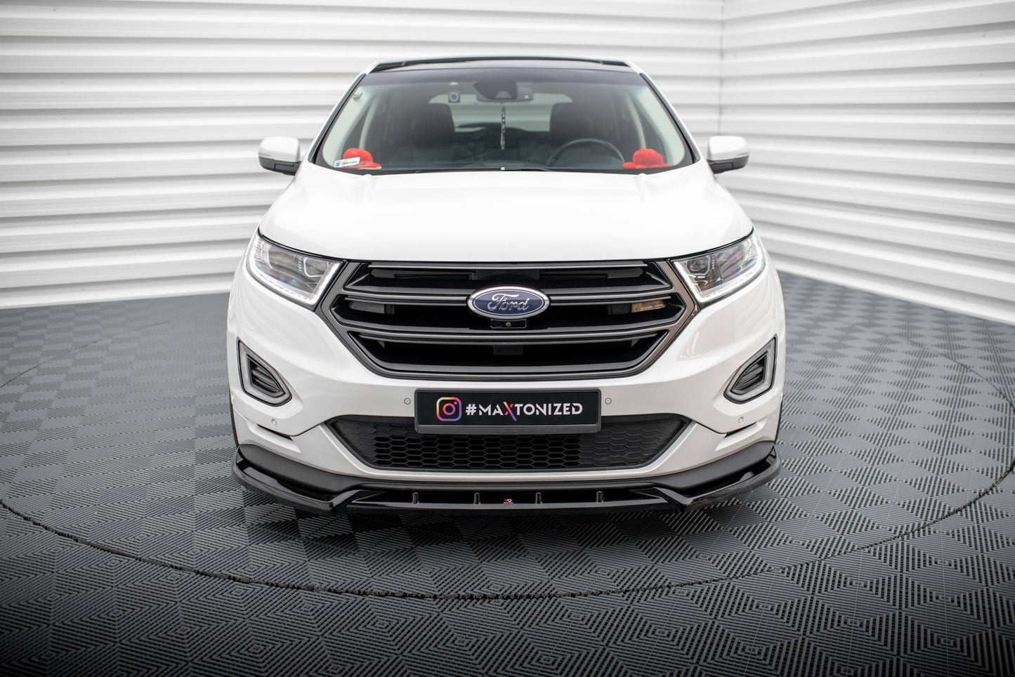 Maxton Front Ansatz für Ford Edge Sport Mk2 schwarz Hochglanz