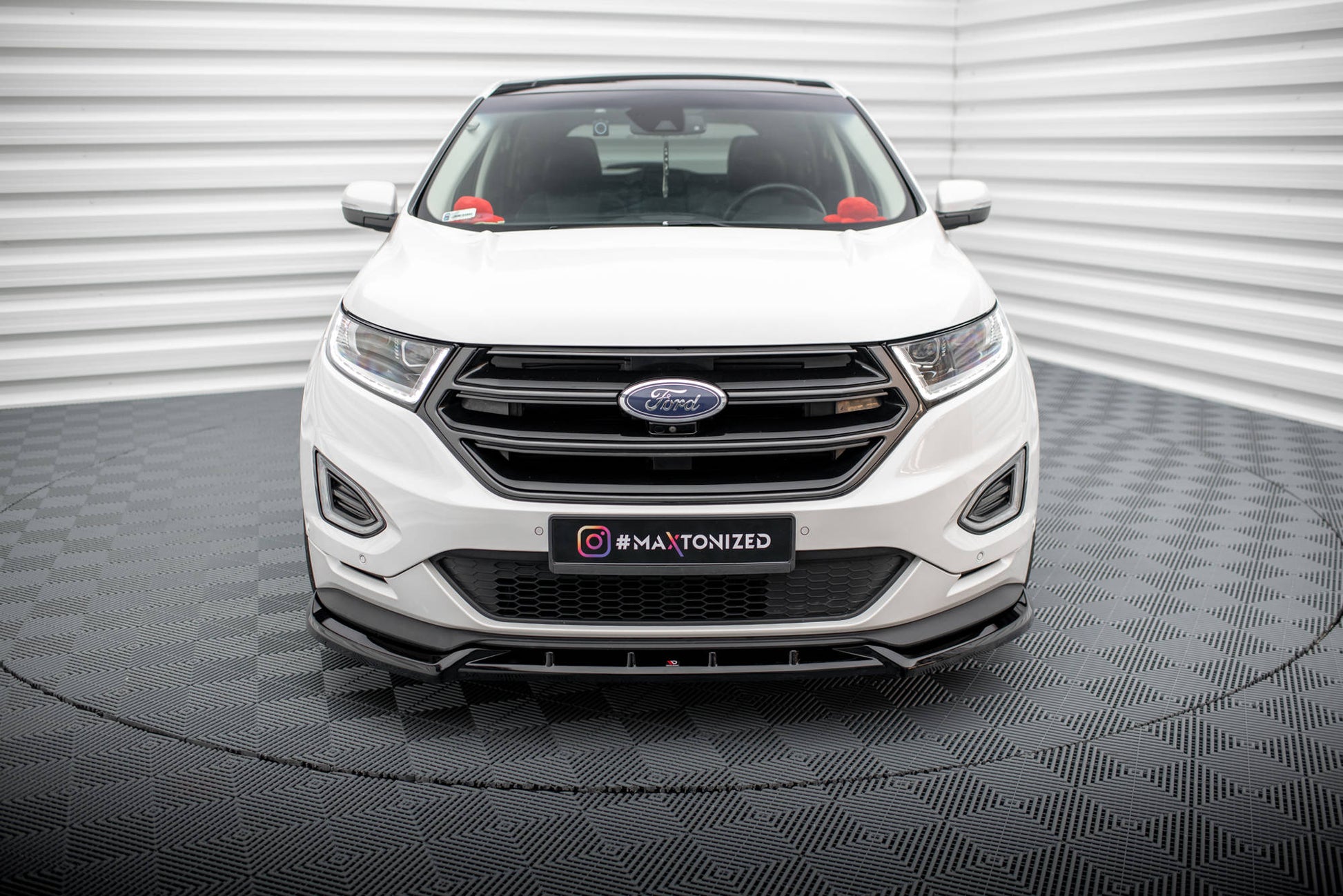 Maxton Front Ansatz für Ford Edge Sport Mk2 schwarz Hochglanz