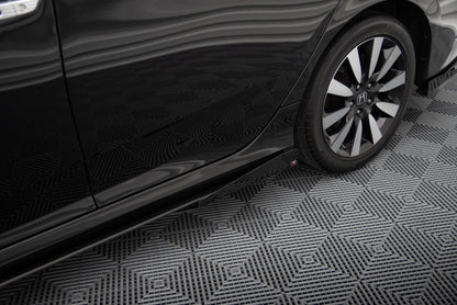 Maxton Street Pro Seitenschweller Ansatz für + Flaps Honda Civic Mk10 schwarz Hochglanz