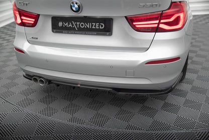 Maxton Mittlerer Diffusor Heck Ansatz DTM Look für BMW 3er GT F34 Facelift schwarz Hochglanz