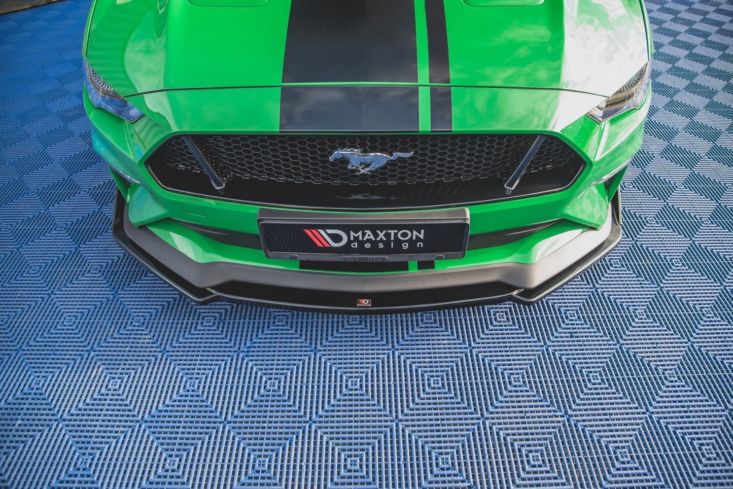 Maxton Front Ansatz V.2 +Flaps für Ford Mustang GT Mk6 Facelift