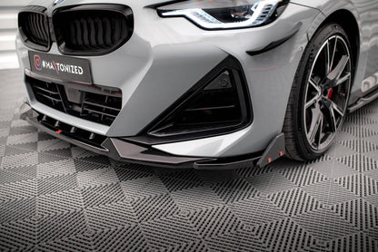Maxton Front Ansatz V.2 +Flaps für BMW 2 Coupe M-Paket / M240i G42