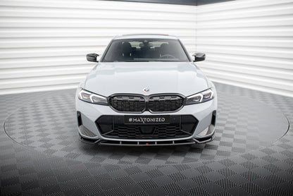 Maxton Front Ansatz V.1 für BMW 3er M340i / M-Paket G20 / G21 Facelift schwarz Hochglanz
