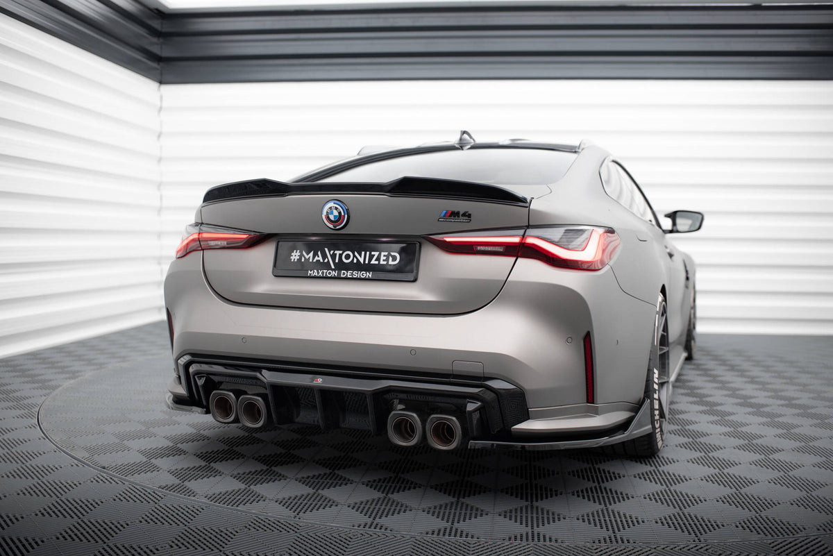 Maxton Spoiler CAP für 3D BMW M4 G82 / M440i G22 / 4 M-Paket G22 schwarz Hochglanz