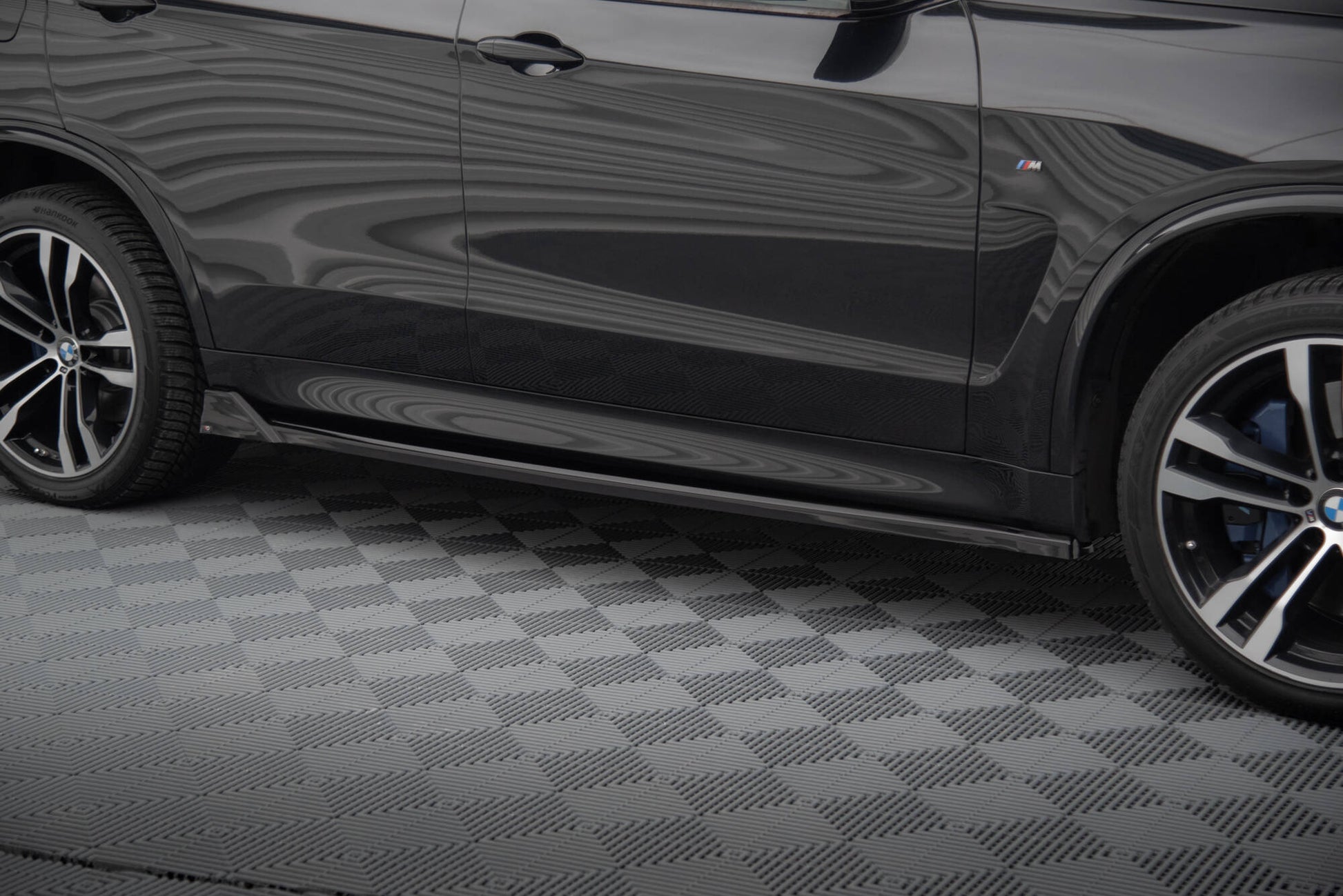 Maxton Seitenschweller Ansatz für V.2 für BMW X5 M-Paket F15 schwarz Hochglanz