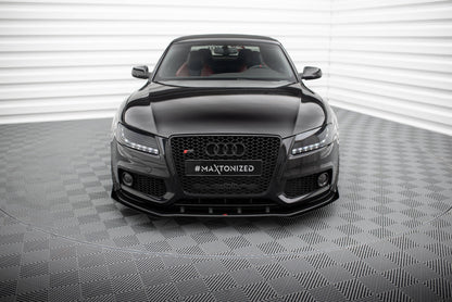 Maxton Street Pro Front Ansatz für +Flaps für + Flaps Audi S5 / A5 S-Line 8T schwarz Hochglanz