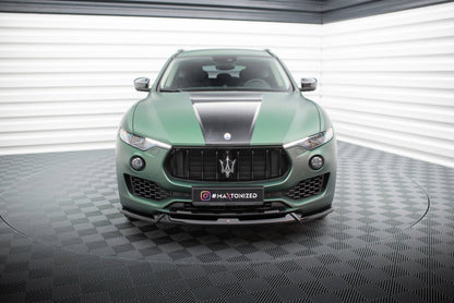 Maxton Front Ansatz V.1 für Maserati Levante Mk1 schwarz Hochglanz