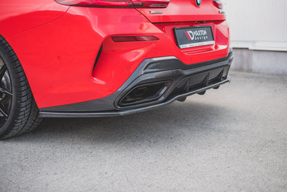 Maxton Mittlerer Diffusor Heck Ansatz DTM Look für BMW 8 Coupe M-Paket G15 schwarz Hochglanz