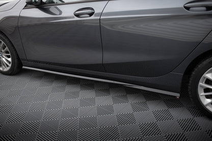 Maxton Seitenschweller Ansatz für BMW 1er F40 schwarz Hochglanz
