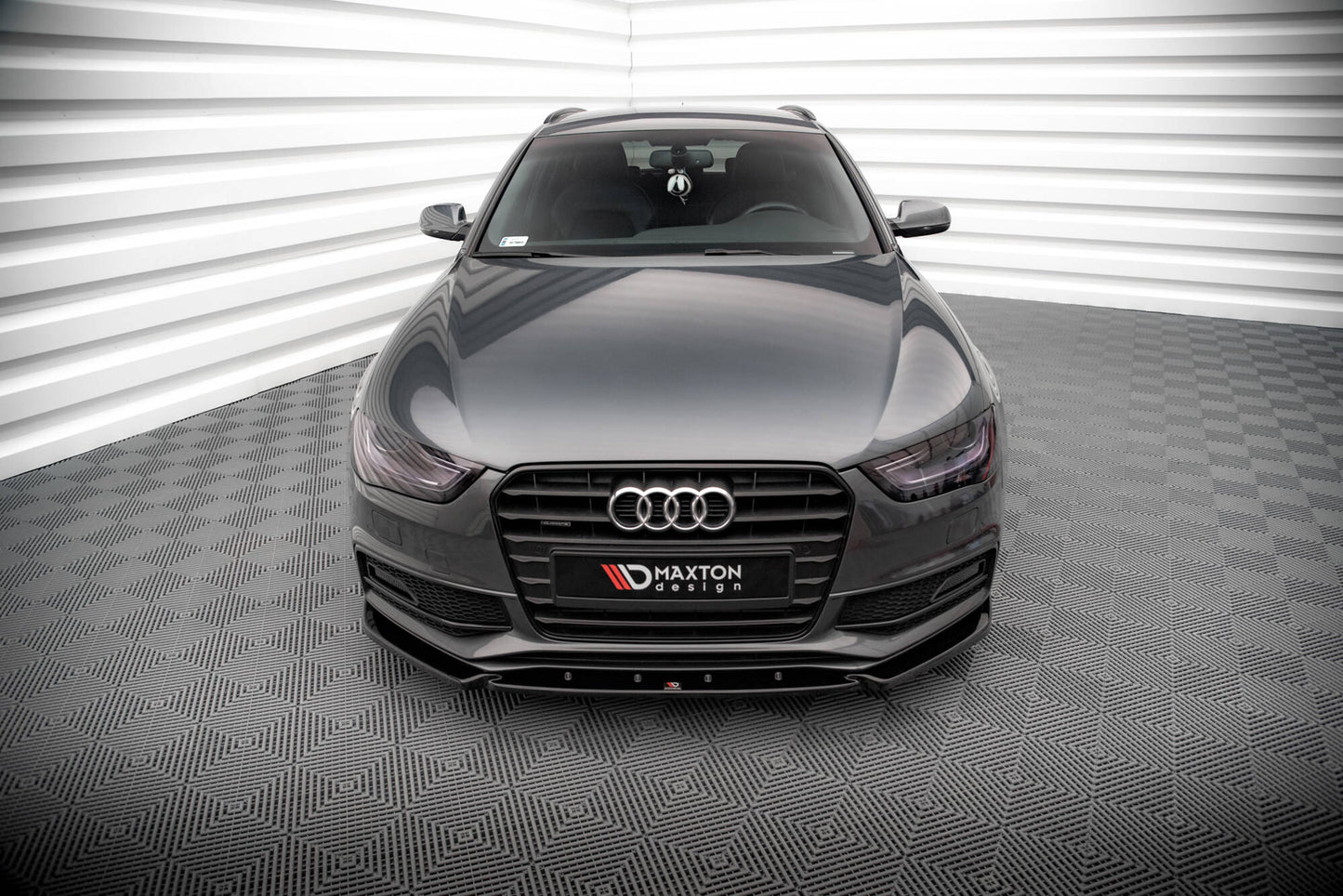 Maxton Front Ansatz V.3 für Audi A4 S-Line / S4 B8 Facelift schwarz Hochglanz