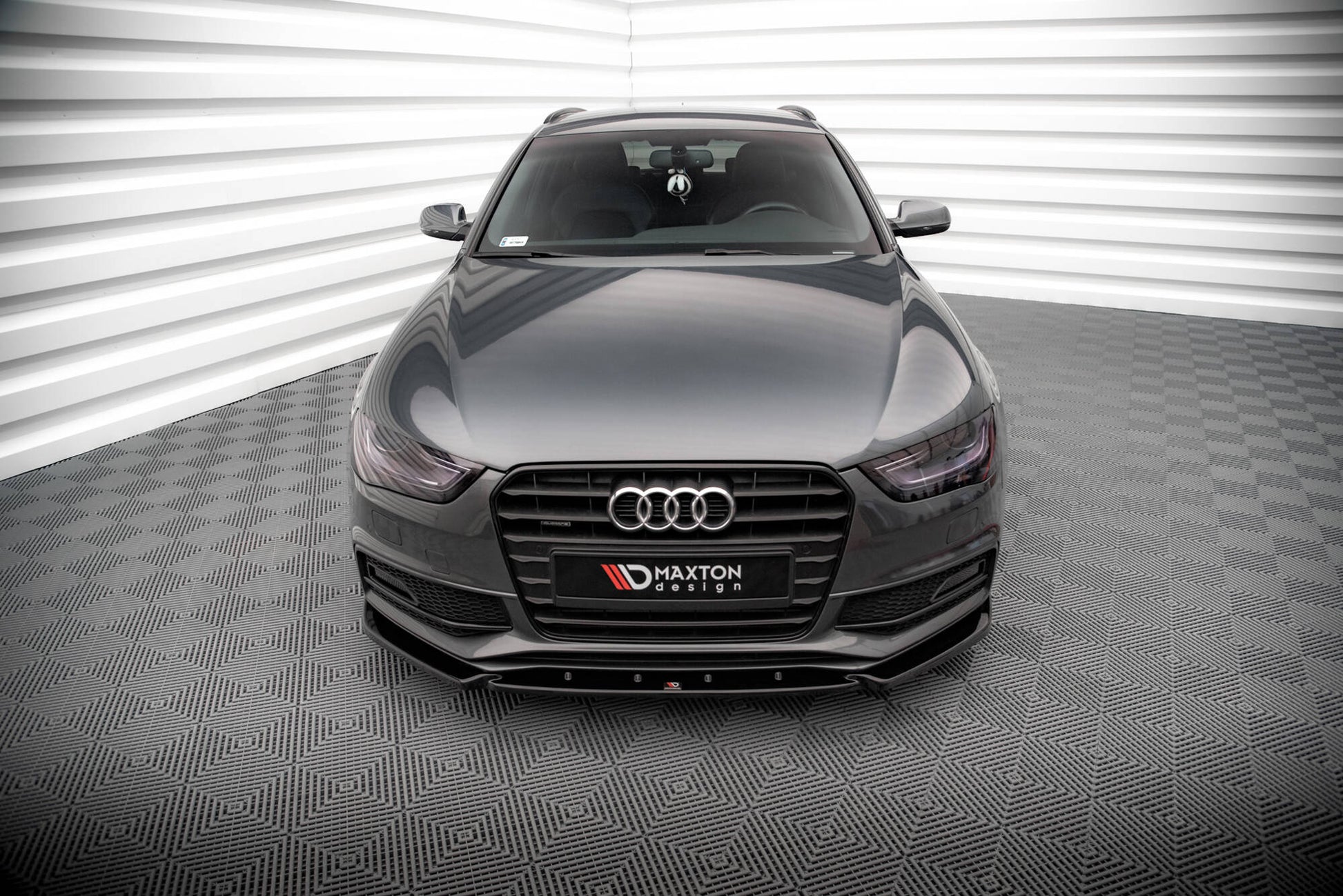 Maxton Front Ansatz V.3 für Audi A4 S-Line / S4 B8 Facelift schwarz Hochglanz