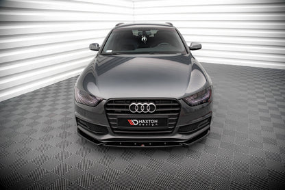 Maxton Front Ansatz V.3 für Audi A4 S-Line / S4 B8 Facelift schwarz Hochglanz