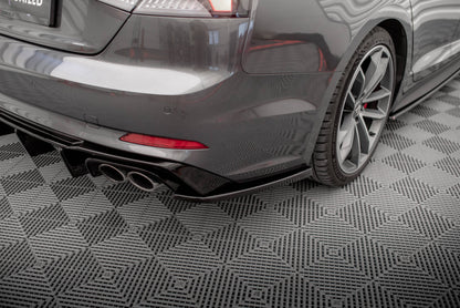 Maxton Heck Ansatz Flaps Diffusor für Audi S5 Coupe / Sportback F5 schwarz Hochglanz