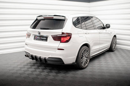 Maxton Heck Ansatz Flaps Diffusor für BMW X3 M-Paket F25 schwarz Hochglanz