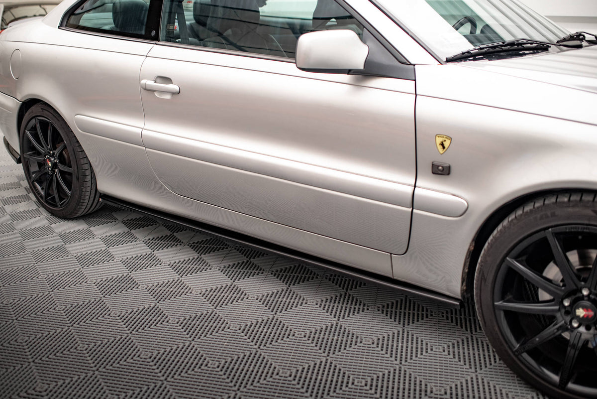 Maxton Seitenschweller Ansatz für Volvo C70 Mk1 schwarz Hochglanz