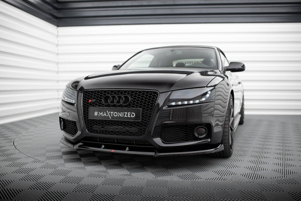 Maxton Front Ansatz V.2 für Audi S5 / A5 S-Line 8T schwarz Hochglanz