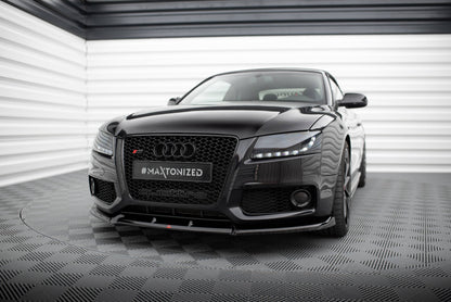Maxton Front Ansatz V.2 für Audi S5 / A5 S-Line 8T schwarz Hochglanz