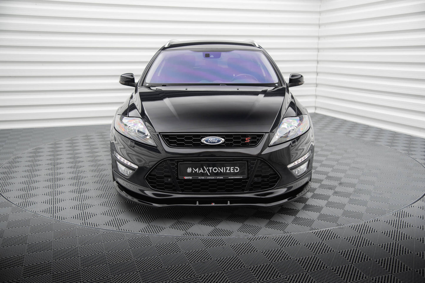 Maxton Front Ansatz V.1 für Ford Mondeo ST-Line Mk4 Facelift schwarz Hochglanz