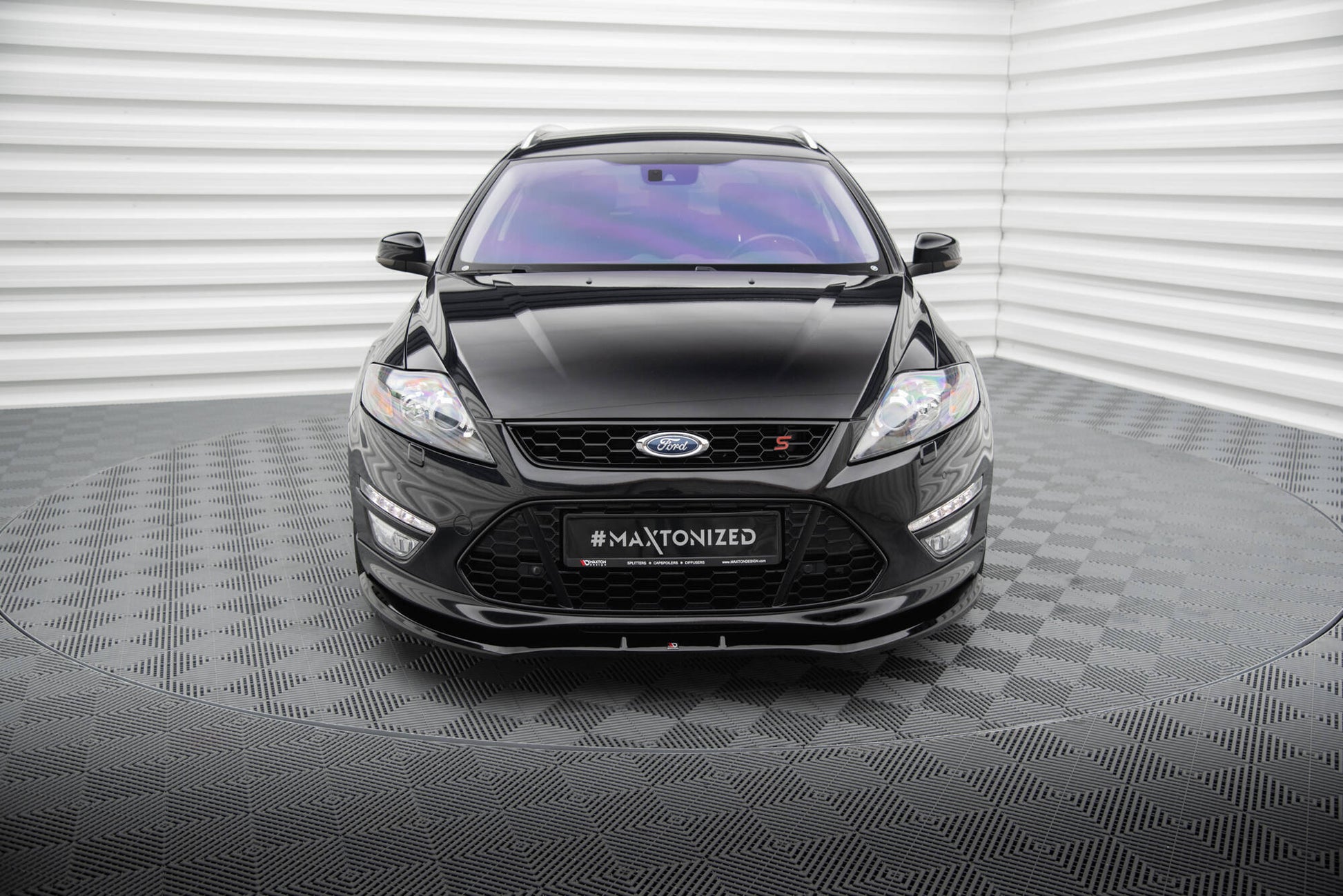 Maxton Front Ansatz V.1 für Ford Mondeo ST-Line Mk4 Facelift schwarz Hochglanz