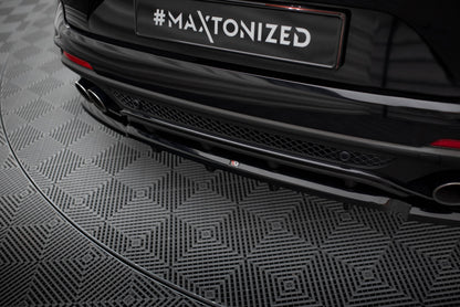 Maxton Mittlerer Diffusor Heck Ansatz DTM Look für Alfa Romeo Stelvio Quadrifoglio Mk1 schwarz Hochglanz