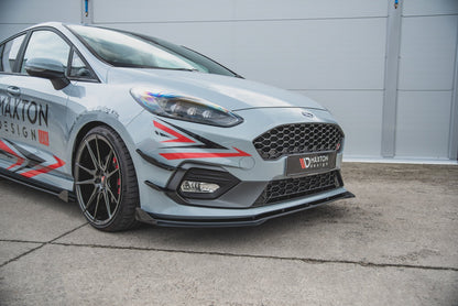 Maxton Robuste Racing Front Ansatz für passend für + Front Stoßstangen Racing Flaps passend für Ford Fiesta Mk8 ST / ST-Li...