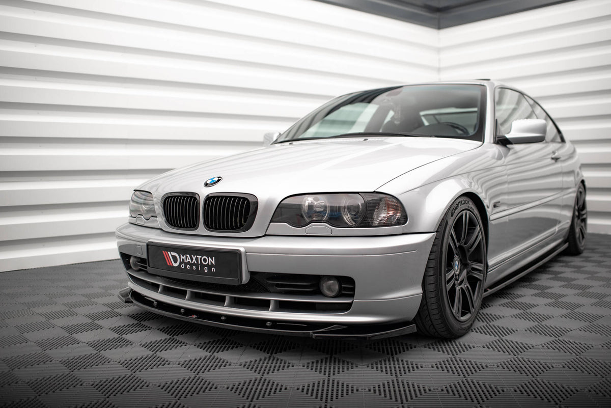 Maxton Front Ansatz V.1 für BMW 3er Coupe E46 schwarz Hochglanz