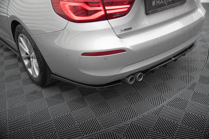 Maxton Mittlerer Diffusor Heck Ansatz DTM Look für BMW 3er GT F34 Facelift schwarz Hochglanz