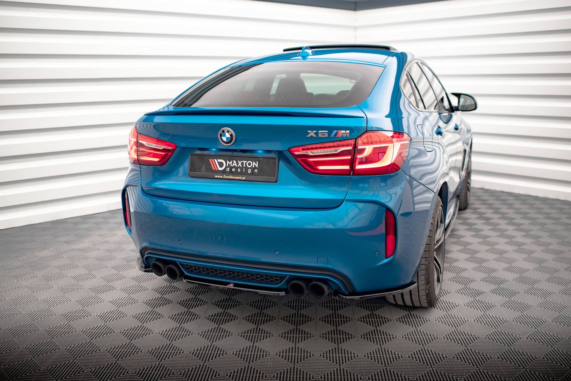 Maxton Heck Ansatz Flaps Diffusor für BMW X6 M F86 schwarz Hochglanz