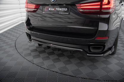 Maxton Mittlerer Diffusor Heck Ansatz DTM Look für BMW X5 M-Paket F15 schwarz Hochglanz