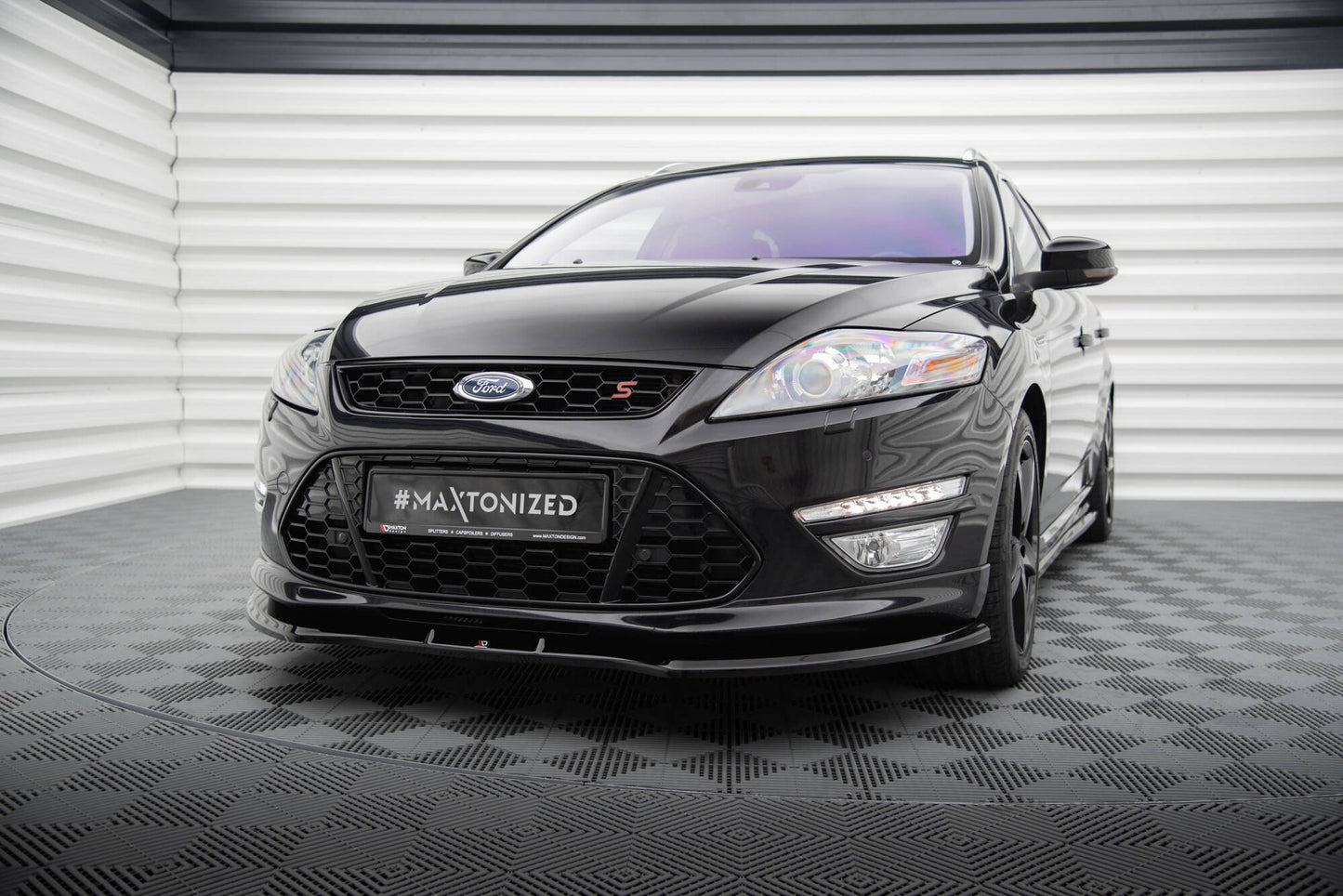 Maxton Front Ansatz V.1 für Ford Mondeo ST-Line Mk4 Facelift schwarz Hochglanz