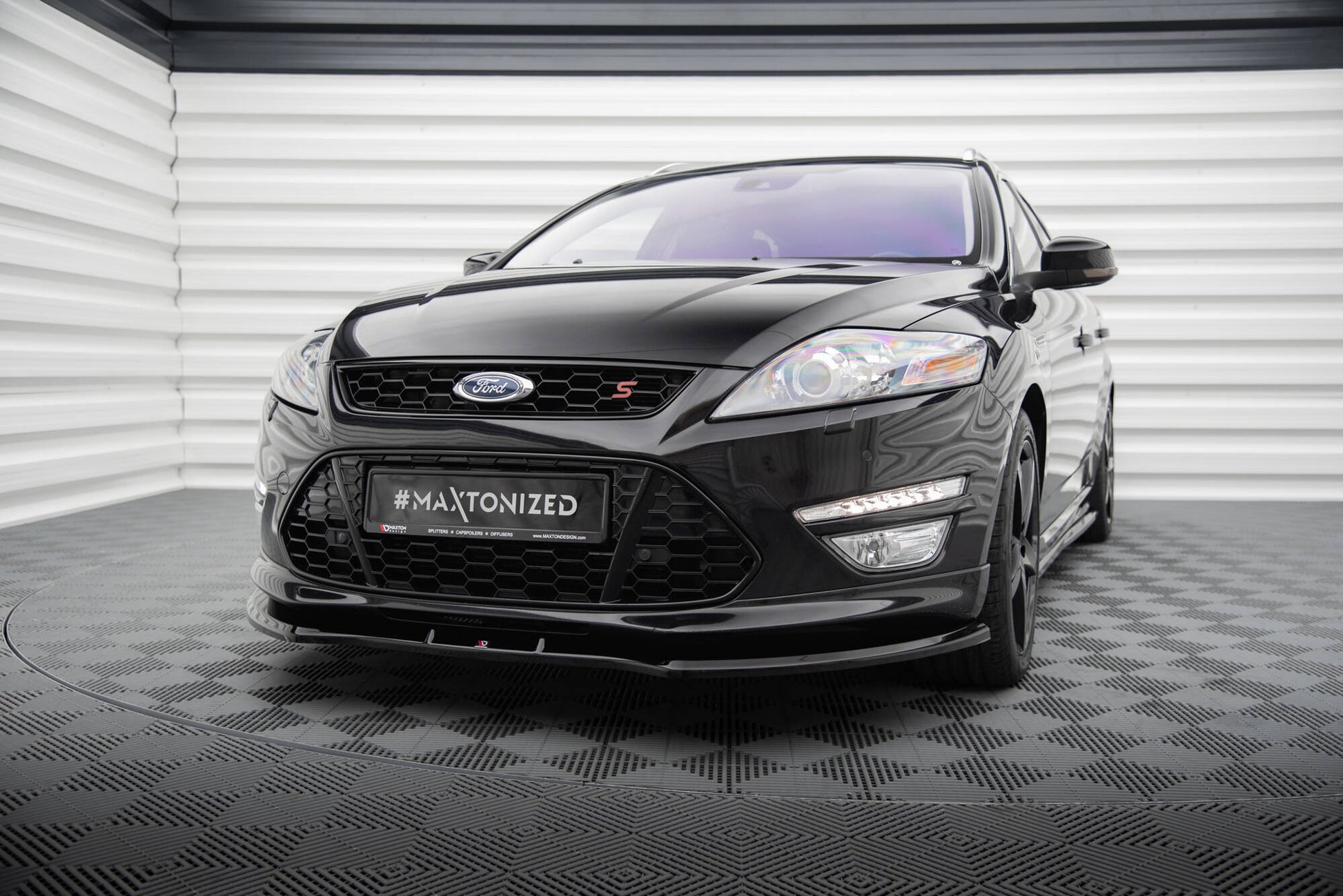 Maxton Front Ansatz V.1 für Ford Mondeo ST-Line Mk4 Facelift schwarz Hochglanz