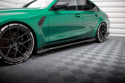 Maxton Set of Carbon Fiber Splitters BMW M3 G80 Limousine schwarz matt
