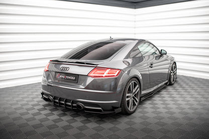 Maxton Street Pro Heck Ansatz Flaps Diffusor +Flaps für Audi TT S-Line 8S schwarz Hochglanz