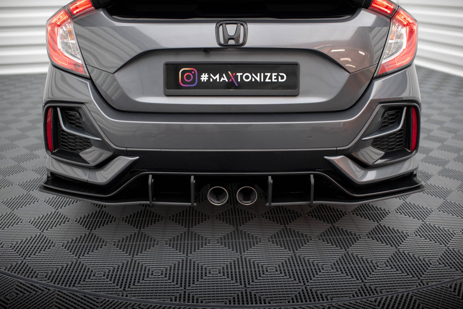 Maxton Street Pro Heck Ansatz Flaps Diffusor für Honda Civic Sport Mk 10 Facelift