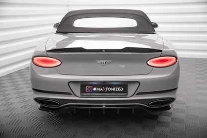 Maxton Mittlerer Diffusor Heck Ansatz DTM Look für Bentley Continental GT Mk3 schwarz Hochglanz