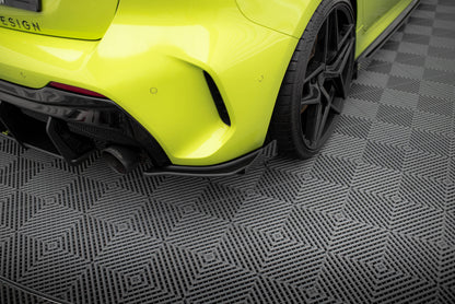 Maxton Street Pro Heck Ansatz Flaps Diffusor V.1 +Flaps für V.1 BMW 1er F40 M-Paket / M135i schwarz Hochglanz