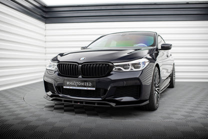 Maxton Front Ansatz für BMW 6er GT M-Paket G32 schwarz Hochglanz