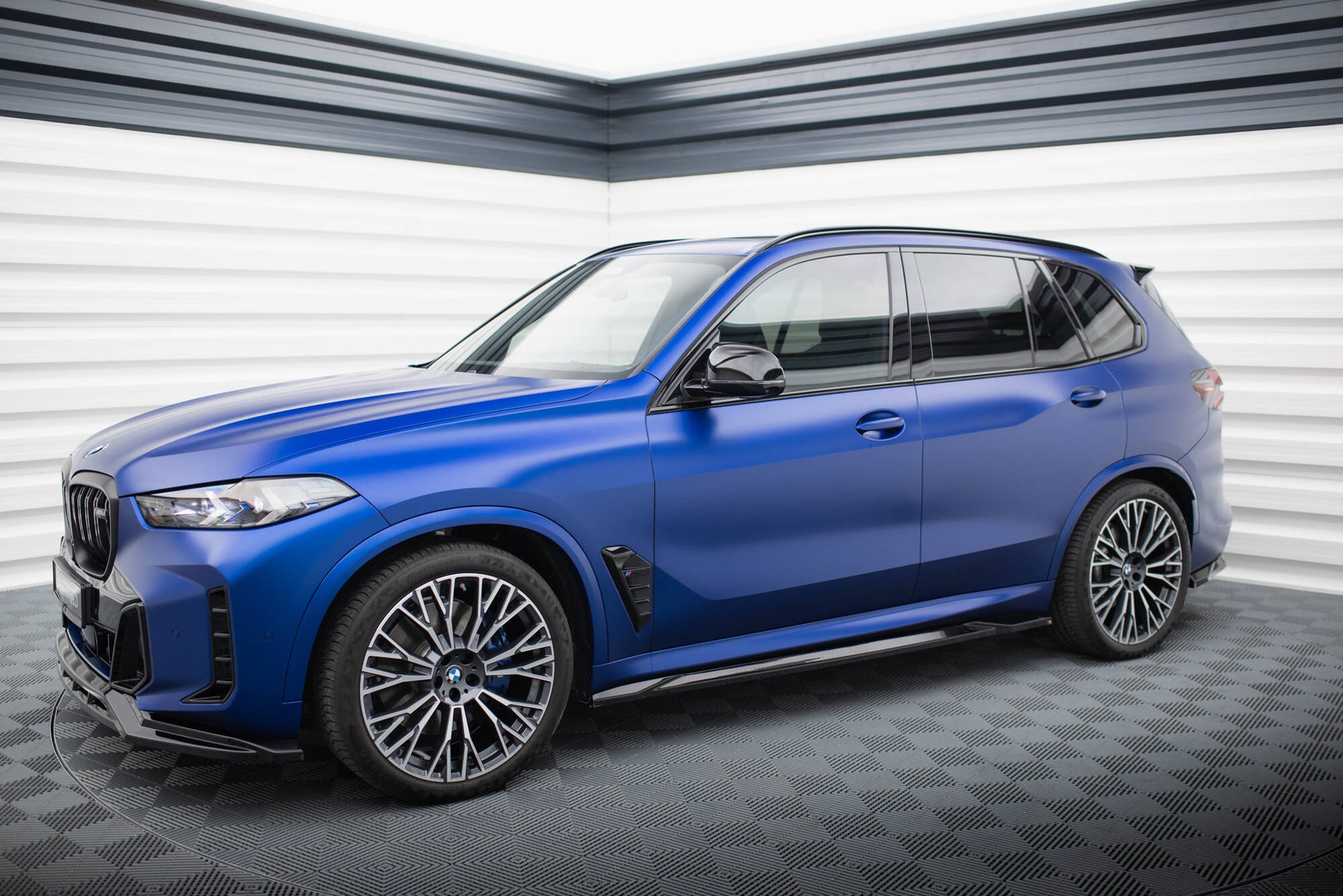 Maxton Seitenschweller Ansatz für V.1 für BMW X5 M-Paket G05 Facelift schwarz Hochglanz