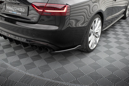 Maxton Heck Ansatz Flaps Diffusor V.2 für Audi S5 / A5 S-Line Coupe / Cabriolet 8T schwarz Hochglanz