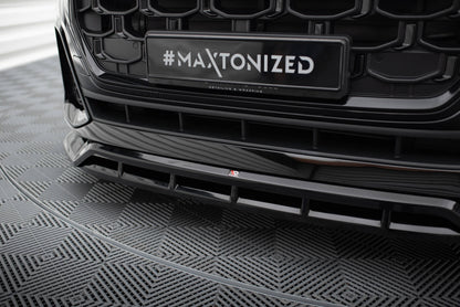 Maxton Front Ansatz für Audi SQ8 / Q8 S-Line Mk1 Facelift schwarz Hochglanz