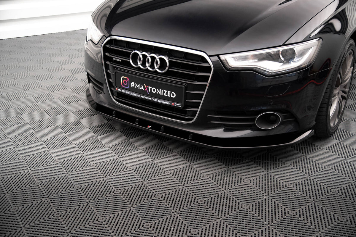 Maxton Front Ansatz V.3 für Audi A6 C7 schwarz Hochglanz