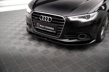Maxton Front Ansatz V.3 für Audi A6 C7 schwarz Hochglanz