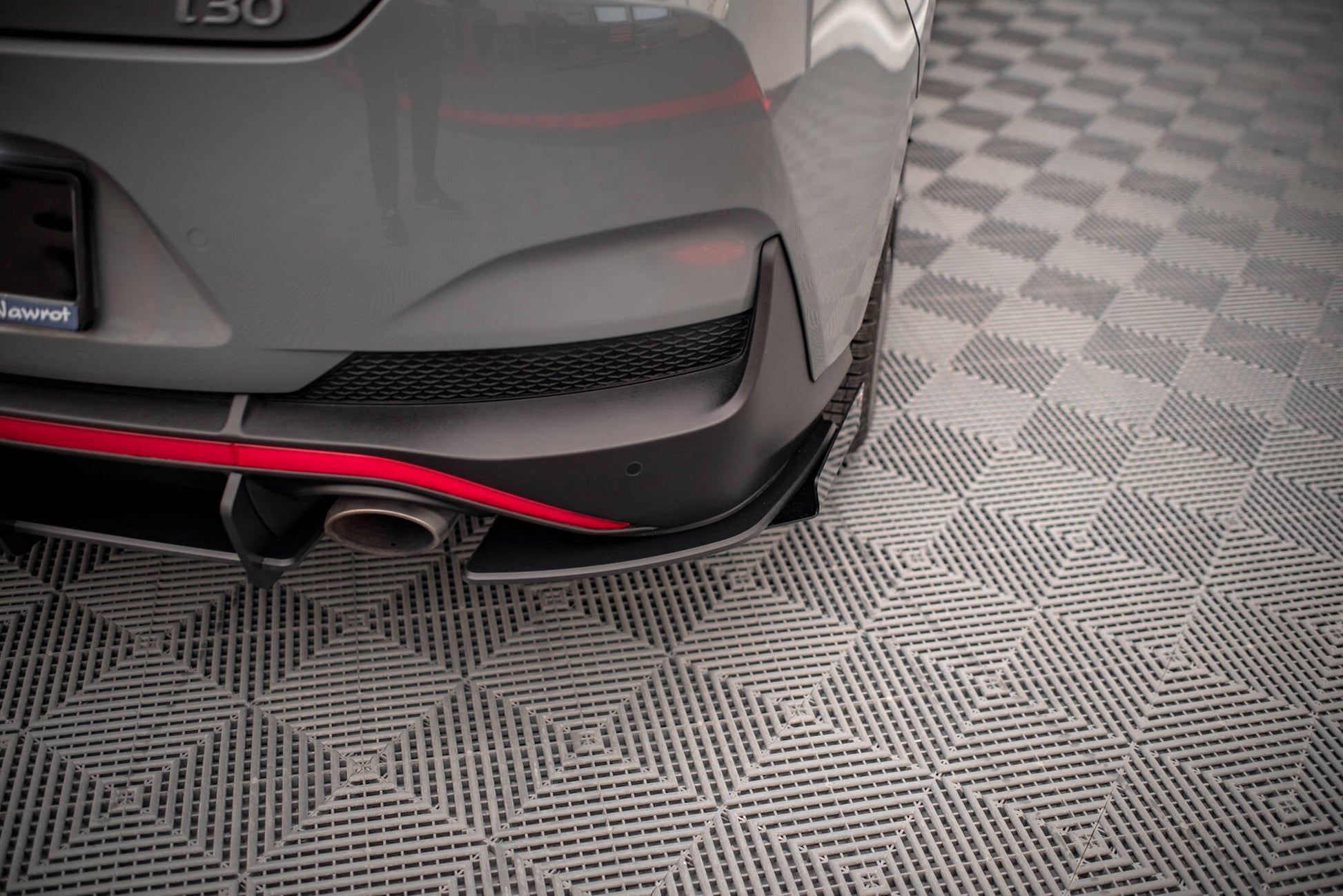 Maxton Hintere Seiten Flaps für Hyundai I30 Fastback N-Line Mk3 Facelift schwarz Hochglanz