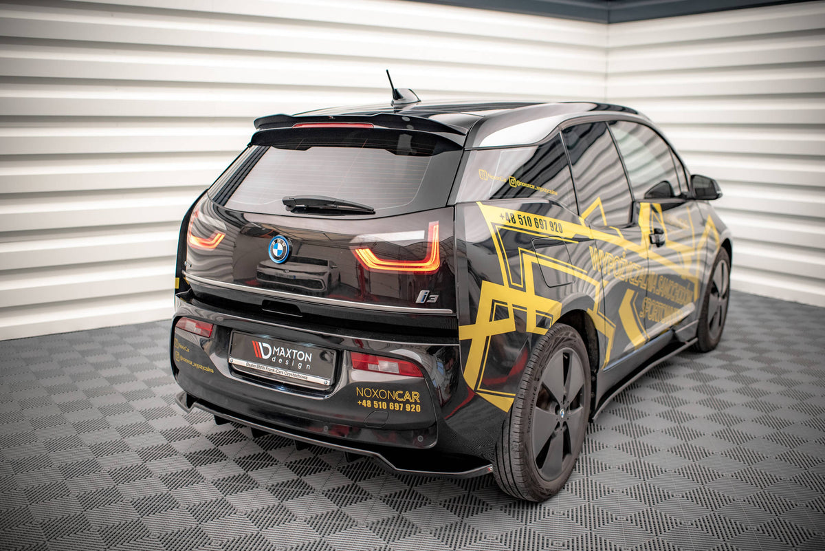 Maxton Mittlerer Diffusor Heck Ansatz DTM Look für BMW i3 Mk1 Facelift schwarz Hochglanz