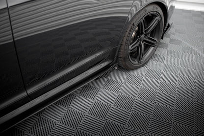 Maxton Side Flaps Audi RS6 Avant C6 schwarz Hochglanz