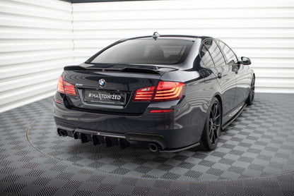 Maxton Heck Ansatz Flaps Diffusor V.3 für BMW 5er M-Paket F10 schwarz Hochglanz
