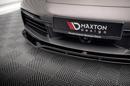 Maxton Front Ansatz für Porsche 911 Carrera 4S 992 schwarz Hochglanz