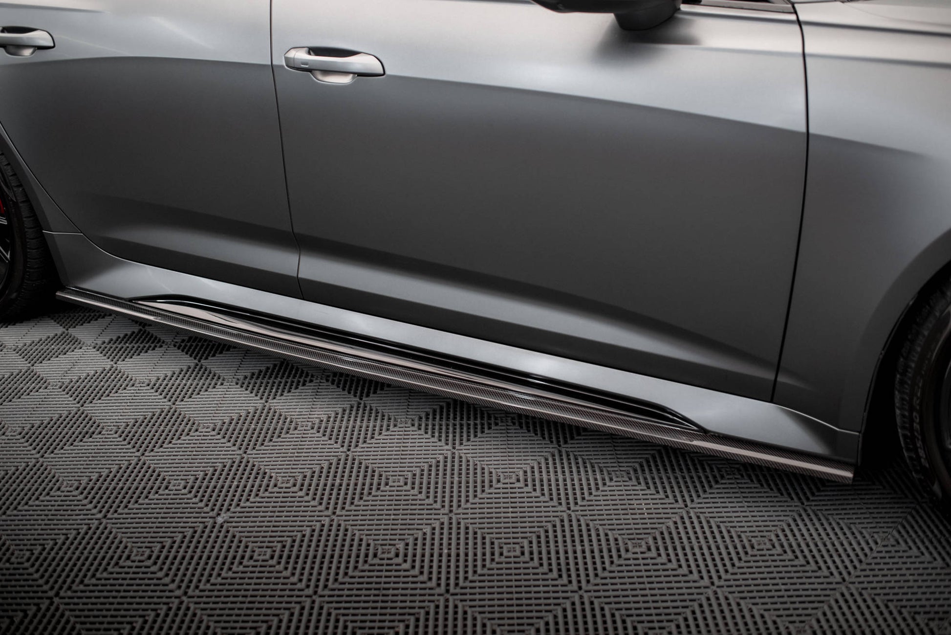 Maxton Set of Carbon Fiber Splitters Audi RS6 C8 schwarz matt